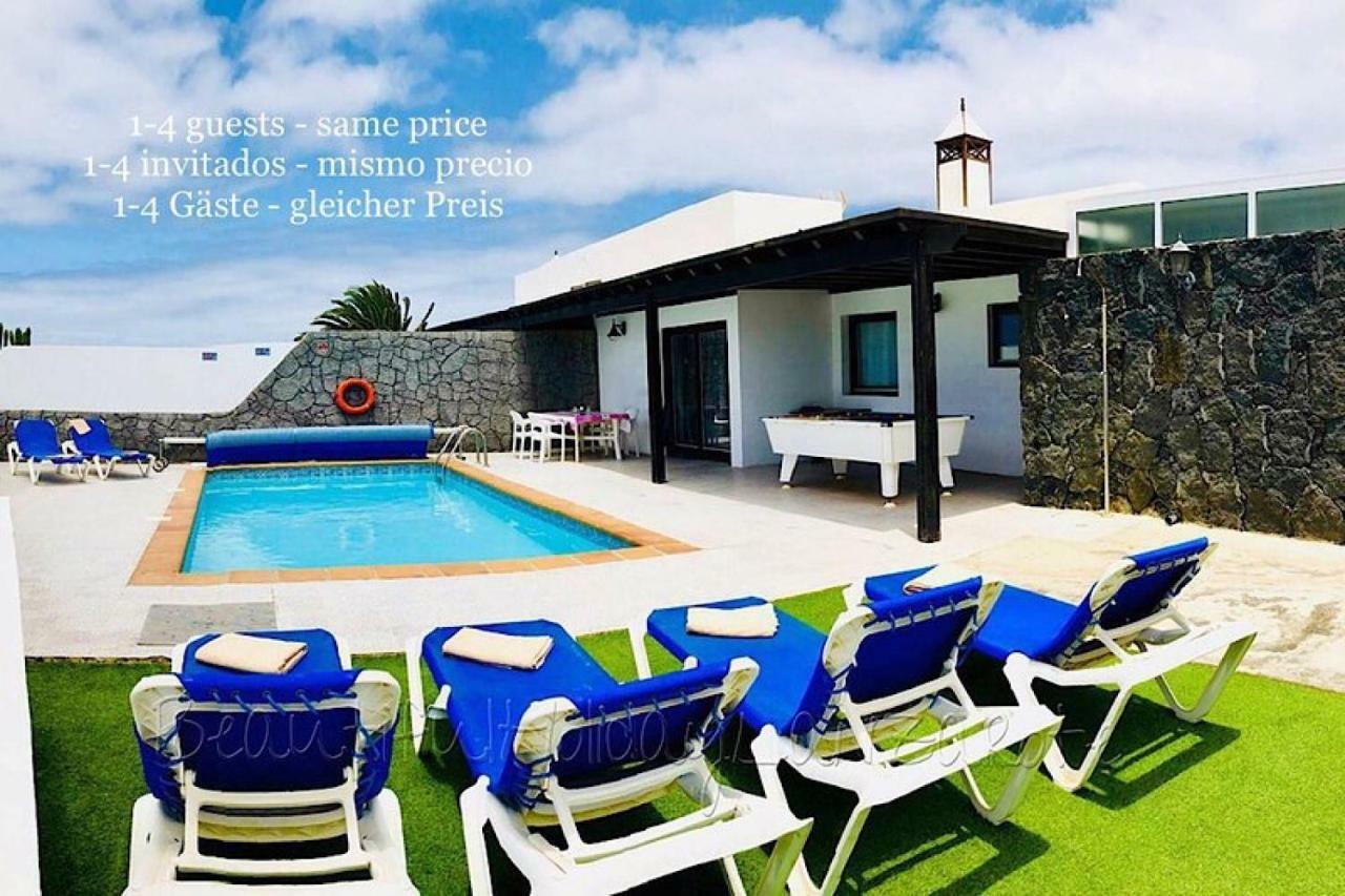 Villa Neptuno With Private Pool, Sea View, Sat-Tv & Free Wifi Playa Blanca  Esterno foto