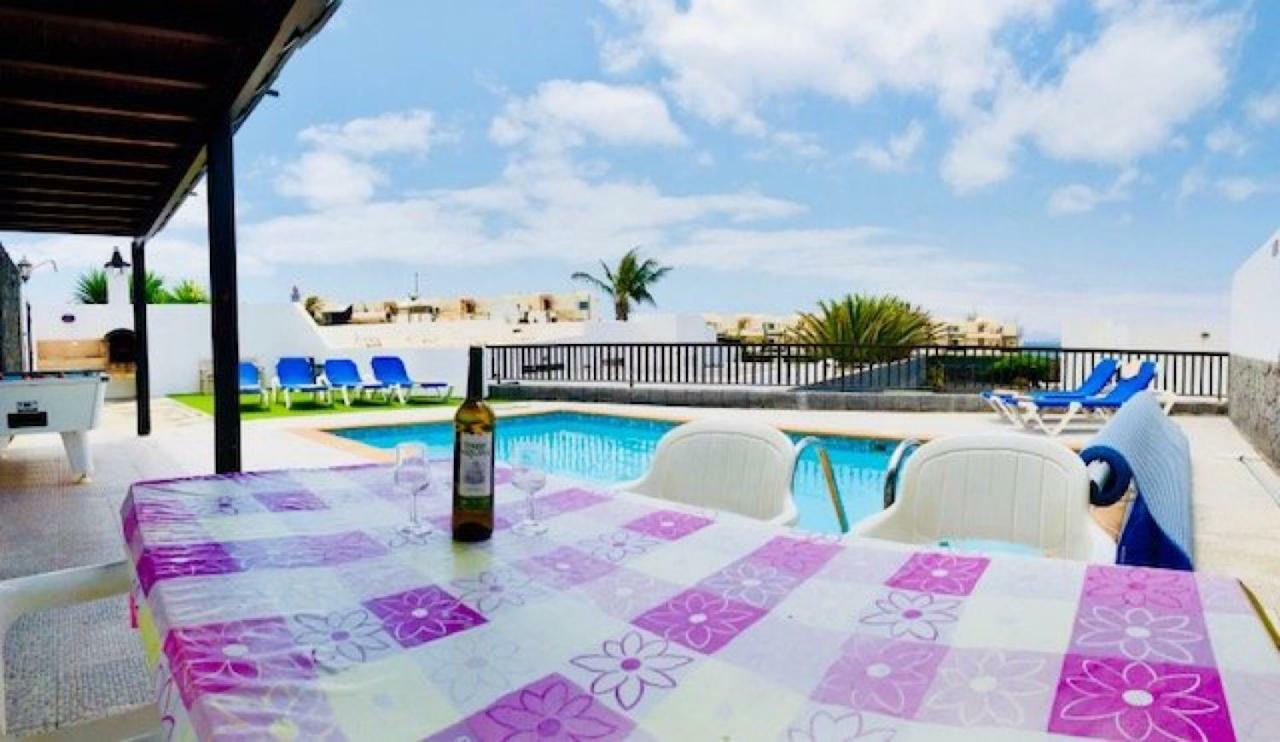 Villa Neptuno With Private Pool, Sea View, Sat-Tv & Free Wifi Playa Blanca  Esterno foto